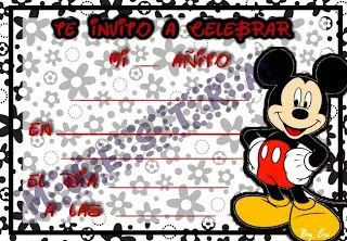 Creaciones Lorimar: ?* Invitación de Mickey Mouse *?