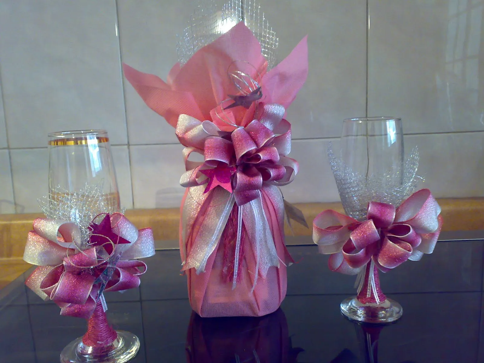 CREACIONES LUZMA: BOTELLAS DECORADAS