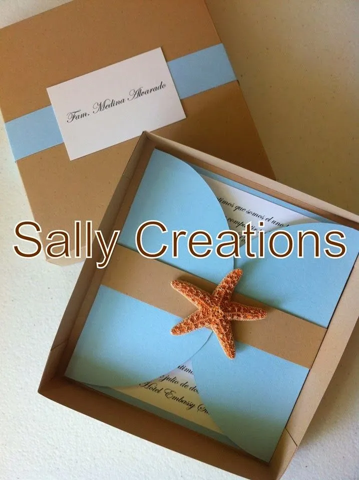 Creaciones a mano: Invitaciones para bodas de playa