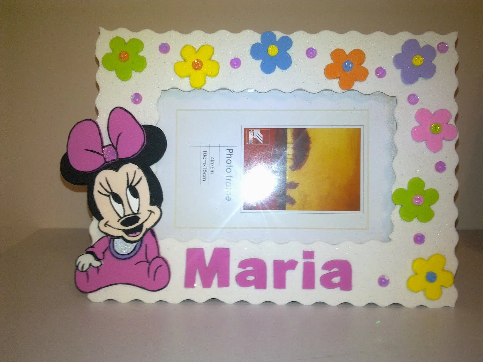 Las creaciones de Mari Luz: PORTAFOTOS MINNIE BEBE