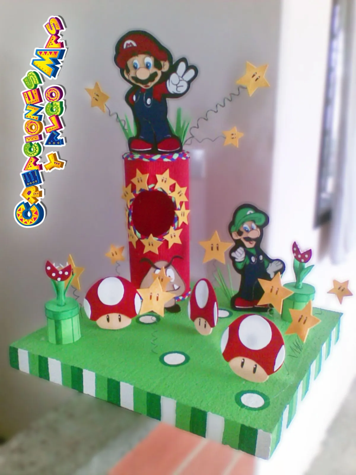 Creaciones y Algo Mas: PIÑATA Y CHUPETERA MOTIVO MARIO BROS ...