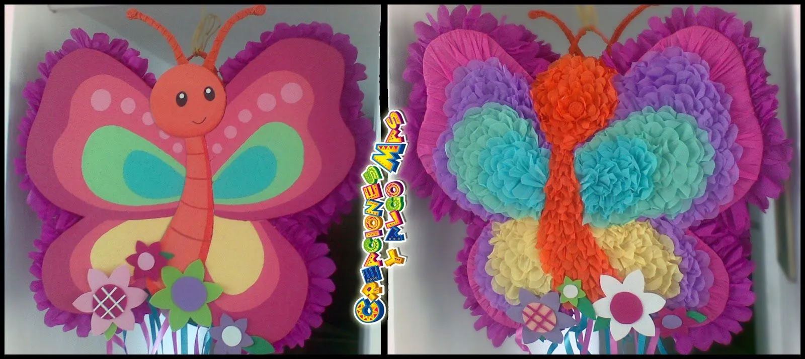 Creaciones y Algo Mas: PIÑATA MOTIVO MARIPOSA