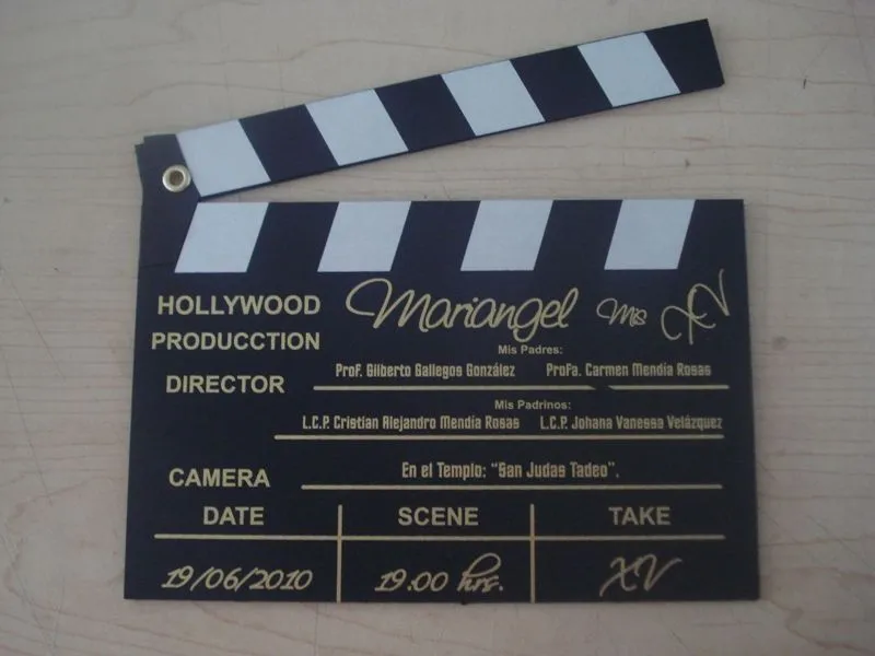 Creaciones en Papel: Invitaciones de XV tipo hollywood