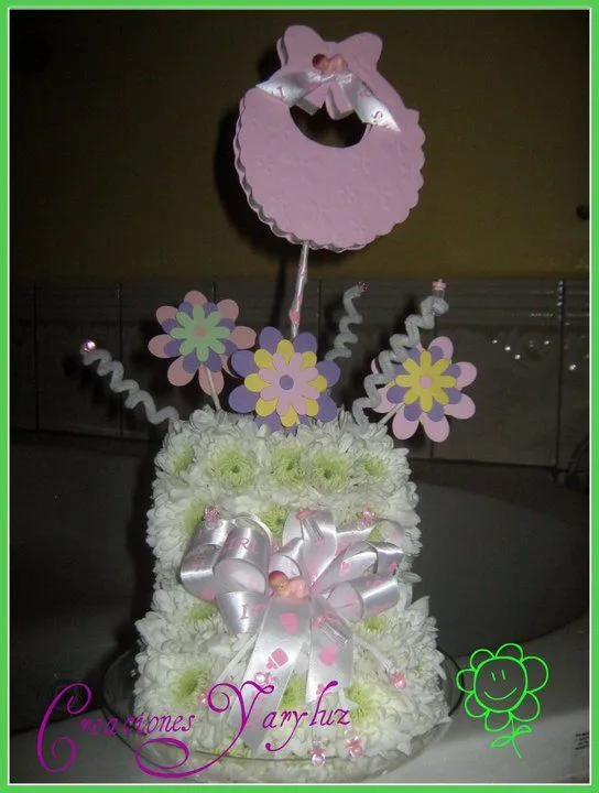 Arreglos de flores baby shower - Imagui