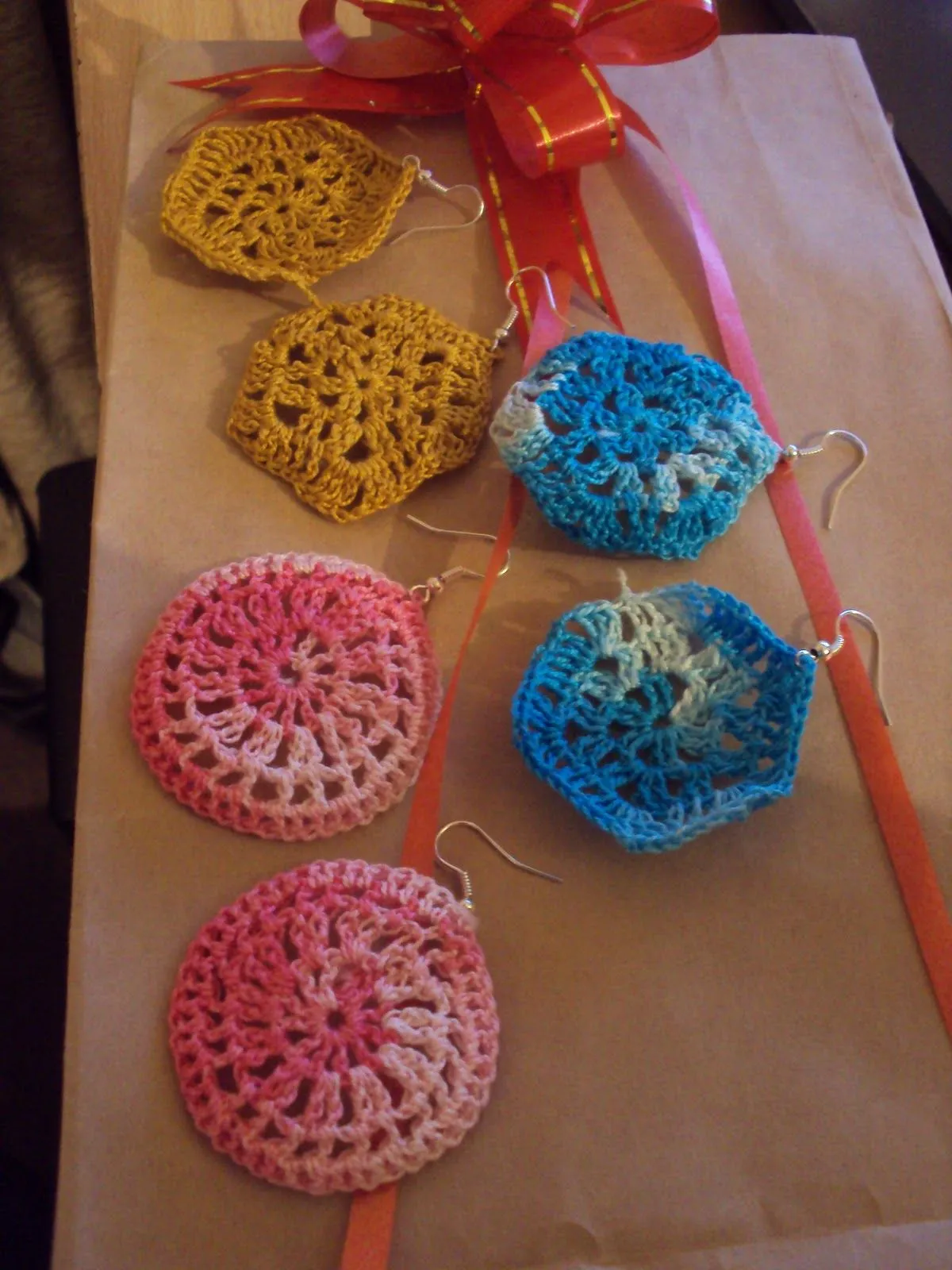 Como hacer aros a crochet - Imagui