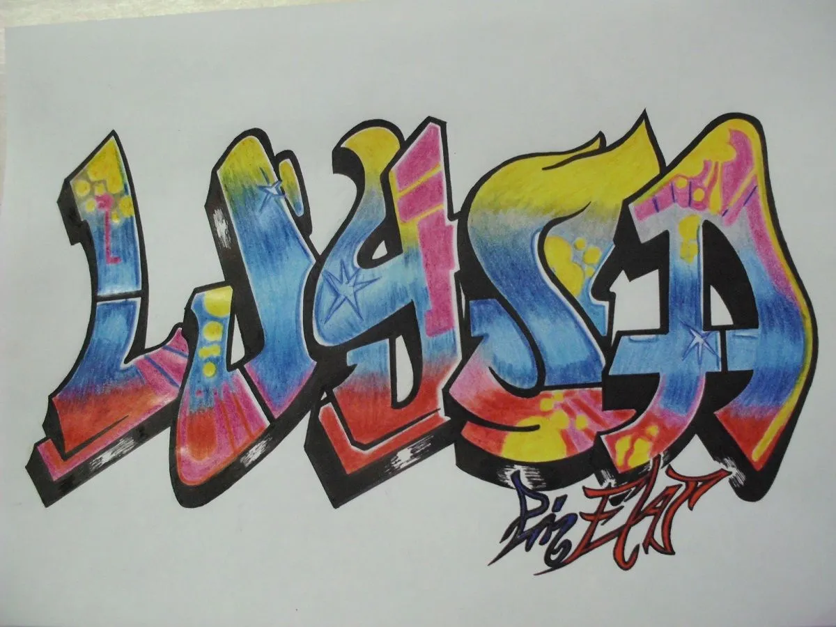 CREANDO & DIBUJANDO: GRAFFITI NOMBRE LUYSA