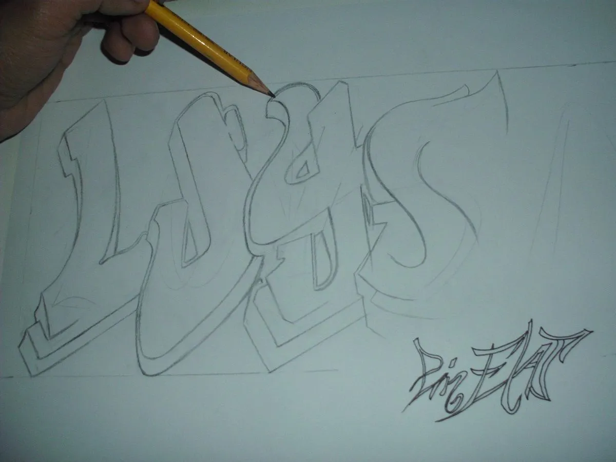 CREANDO & DIBUJANDO: GRAFFITI NOMBRE LUYSA