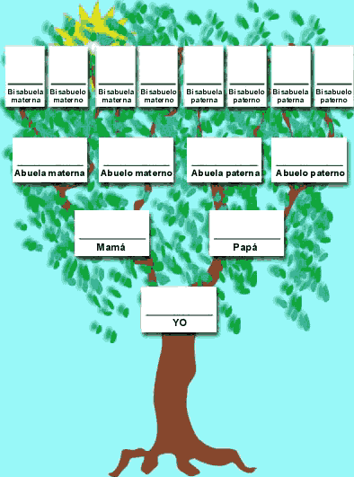 Modelo arbol genealogico para niños para imprimir - Imagui