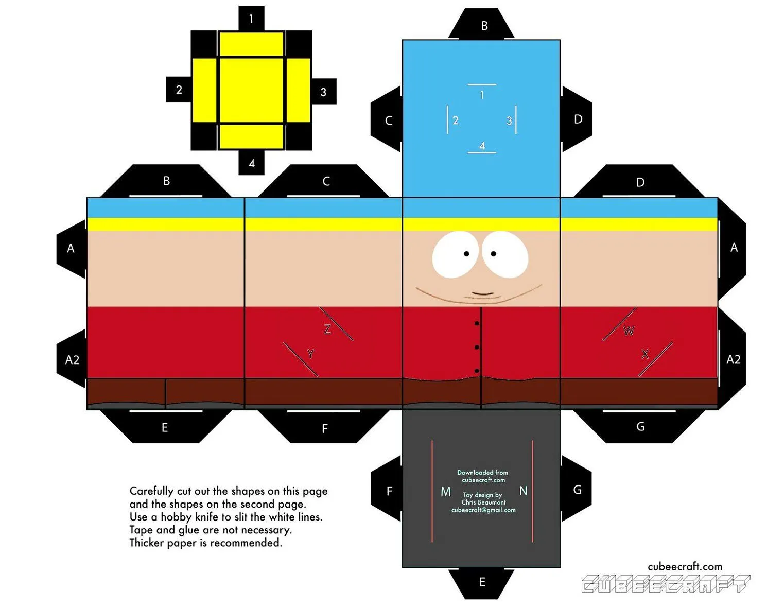 Crear a Cartman en papel Pegable | South Park 25