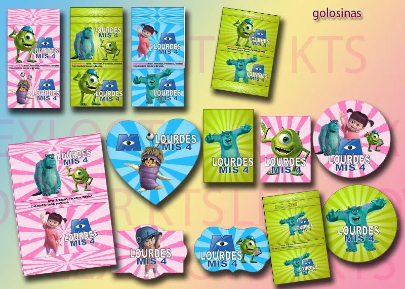 Crear invitaciones de Monster INC - Imagui