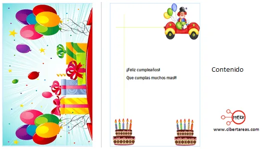 Crear una tarjeta de felicitación – Publisher 2010 | CiberTareas