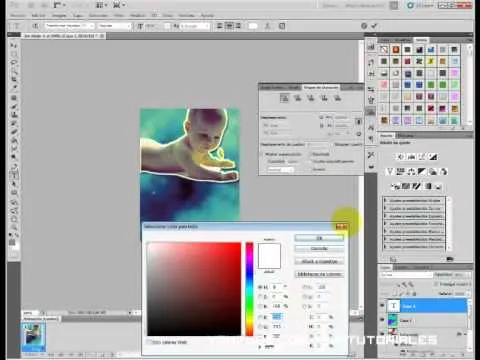 Crear una tarjeta de invitación infantil en Photoshop - YouTube