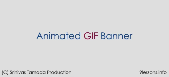 Create Animated GIF Banner using Photoshop.