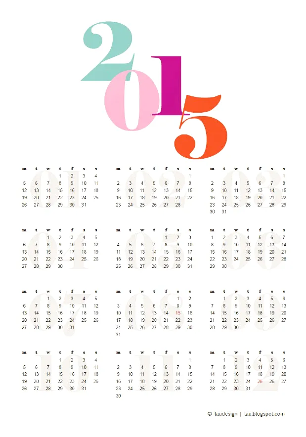 Creative Mindly: Los calendarios más bonitos para 2015