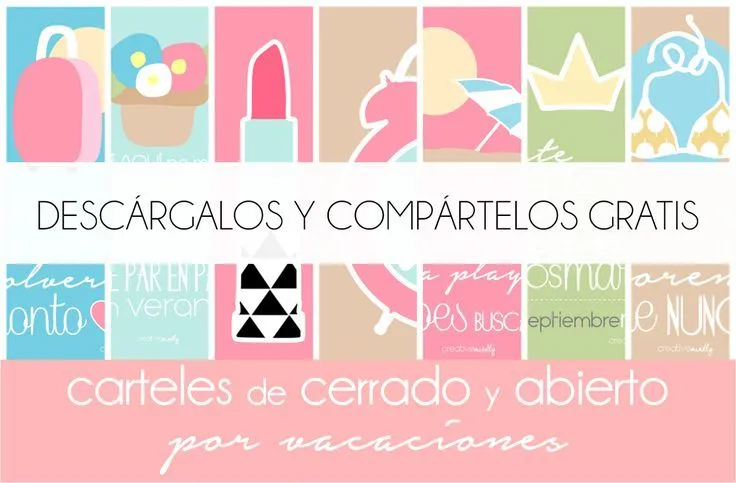 Creative Mindly: Carteles cerrado por vacaciones para descargar ...