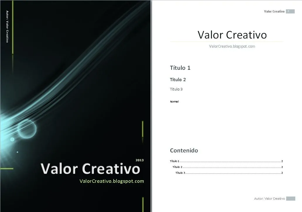 Valor Creativo: Plantillas Word 2007, 2010 y 2003