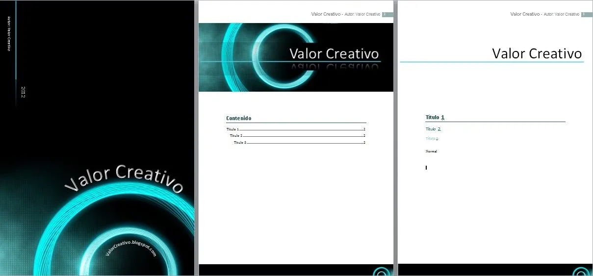 Valor Creativo: Plantillas Word 2007, 2010 y 2003