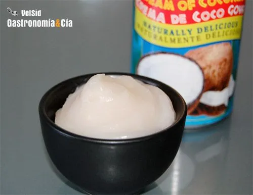 Crema de coco para cócteles