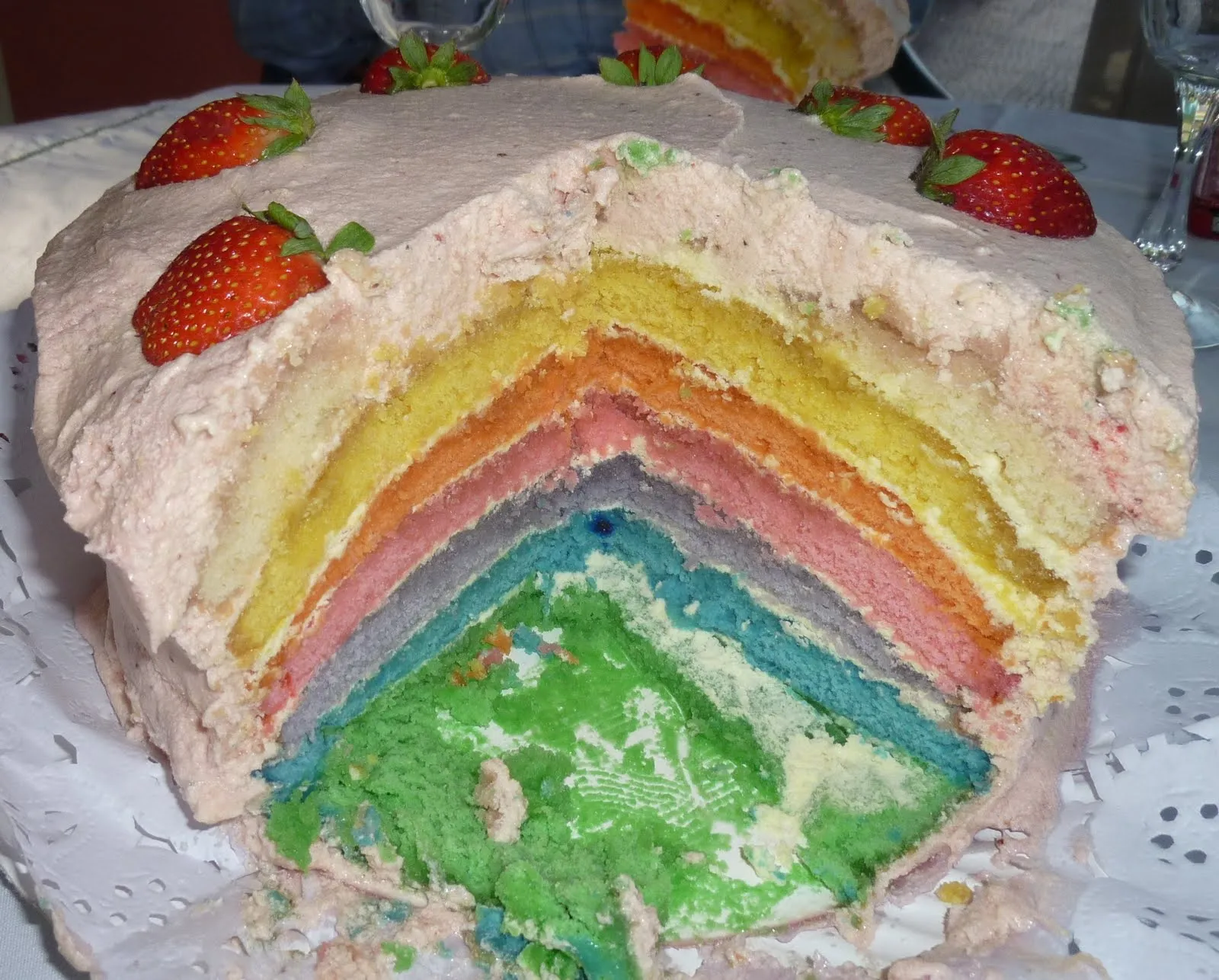 La Creme de la Creme: Una tarta con sorpresa: TARTA ARCOIRIS