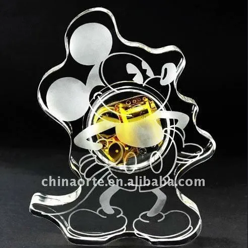 Cristal personalizado regalo del ratón de Mickey con movimiento de ...