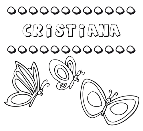 Cristiana: dibujos de los nombres para colorear, pintar e imprimir