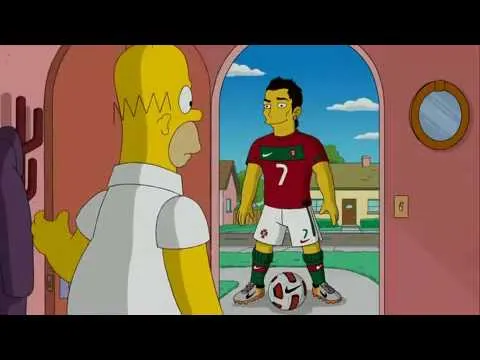 Cristiano ronaldo en los simpsons - YouTube