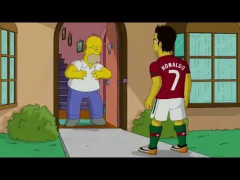 Cristiano Ronaldo Vs Homer Simpson ( The Simpsons ) - YouTube