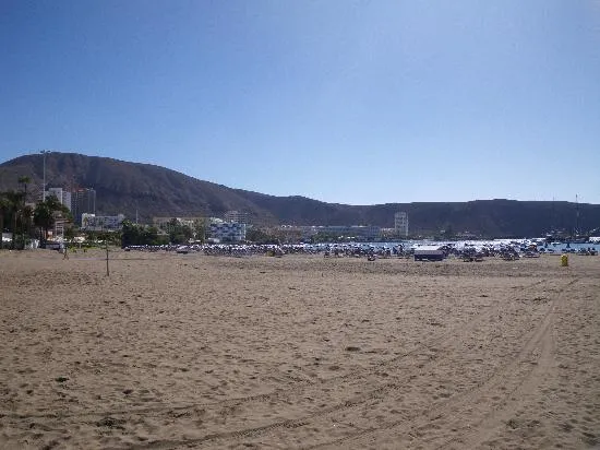 Los Cristianos beach...hotel far in background. - Picture of ...