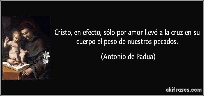 Cristo, en efecto, sólo por amor llevó a la cruz en su cuerpo...