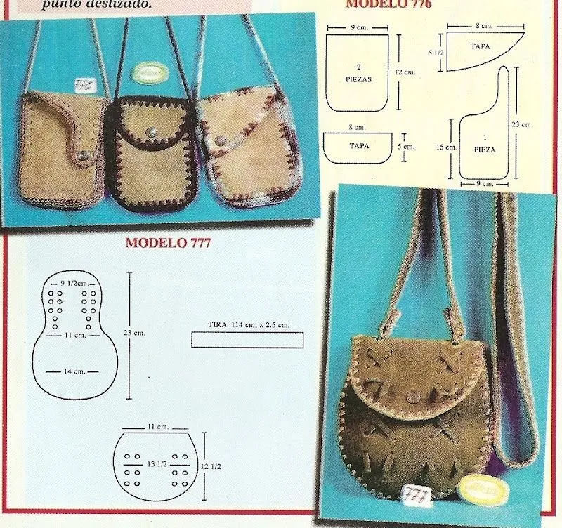 crochet bag / Bolsos y carteras en cuero y crochet // Sana ...