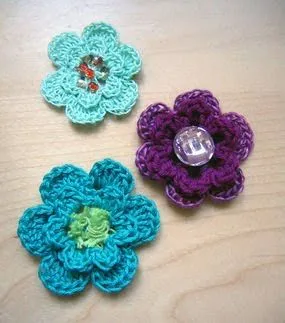 crochet-divertido1: como decorar flores a crochet