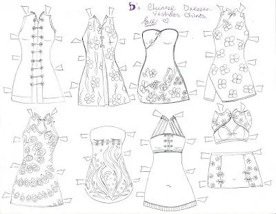 Crochet Eve: D Paper Doll Chinese Dresses. Vestidos Chinos Para D ...