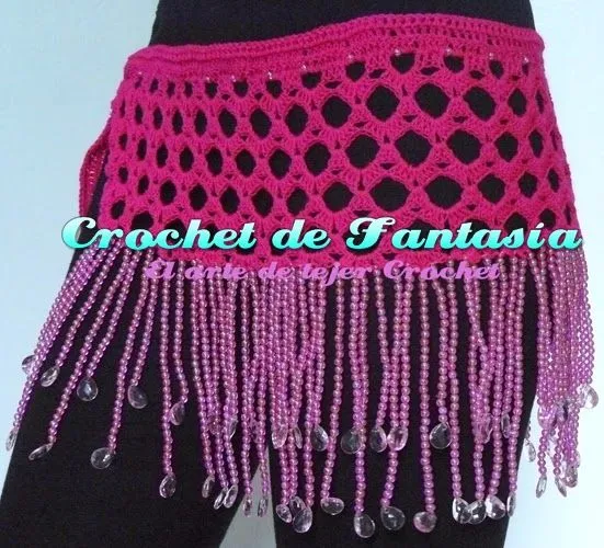 Crochet de Fantasía: Caderines tejidos para Danza Ärabe
