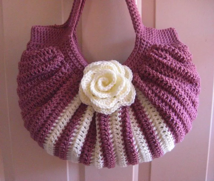 Crochet fat bottom summer shoulder bag, fashion spring/summer/fall ...