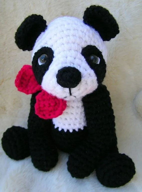 Crochet patrón lindo oso Panda por Teri por TeriCrewsCrochet