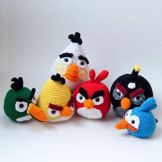 Crochet Pattern Pack ALL SEVEN Angry Birds by theitsybitsyspider