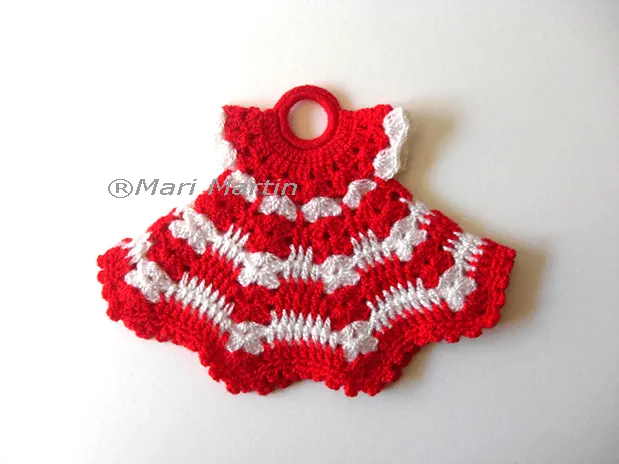 Crochet Pot Holder Little Dress - PDF Pattern ~ Crochet Colorful