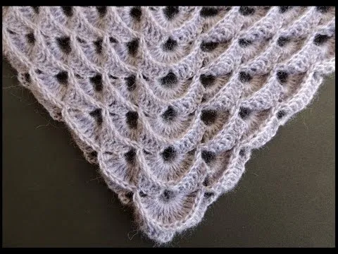 Crochet : Punto en V en Relieve - YouTube