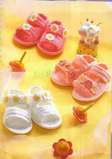 crochet: SANDALIAS Y ZAPATITOS PARA BEBE