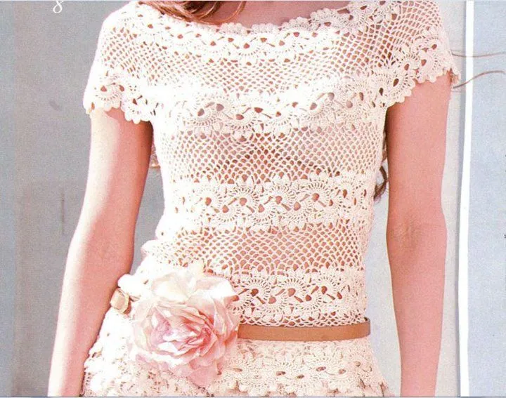 Crochet Style ~: -Blusa Blanca de tiras-