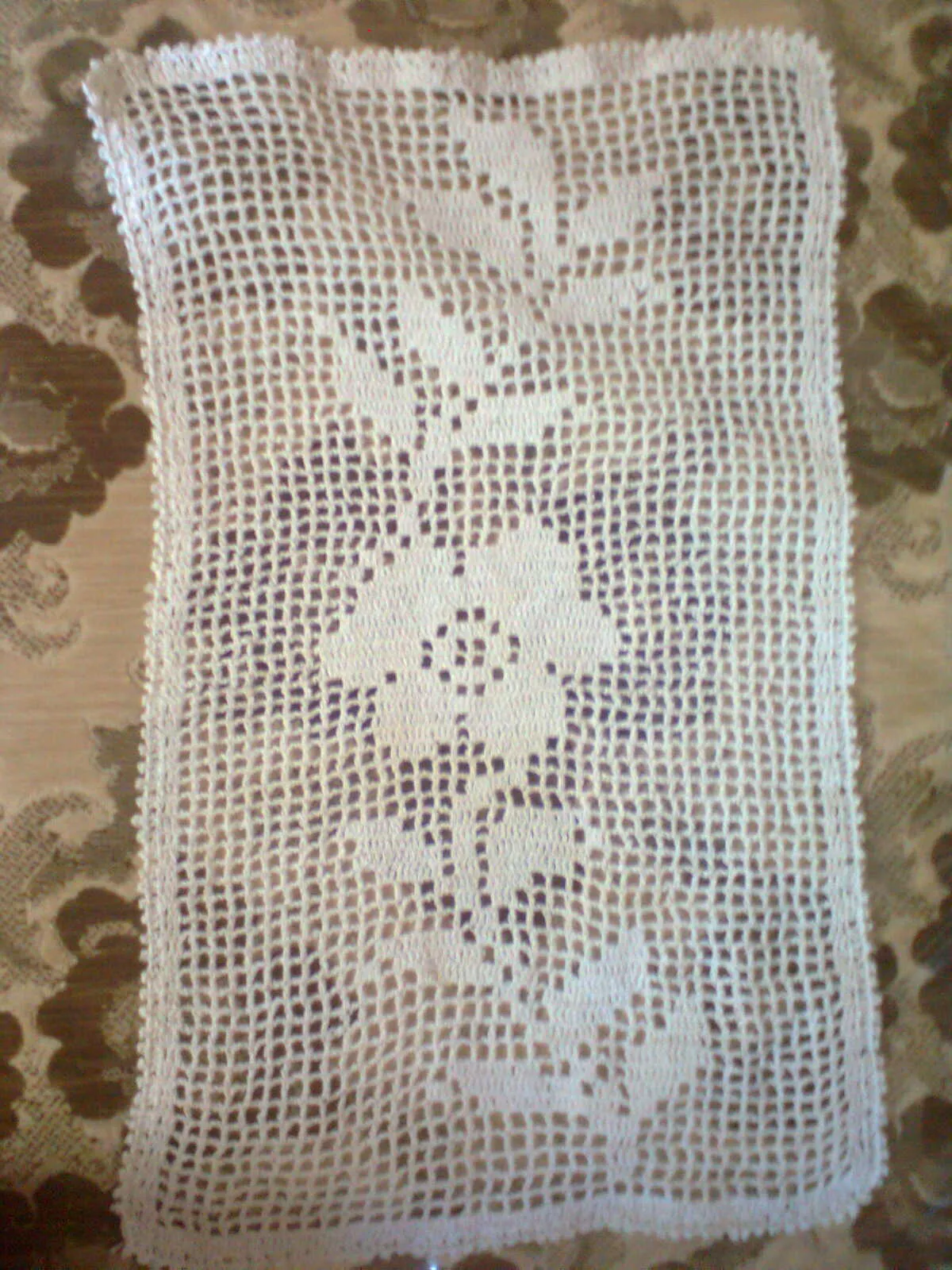 Mi Crochet: Tapete motivo flor