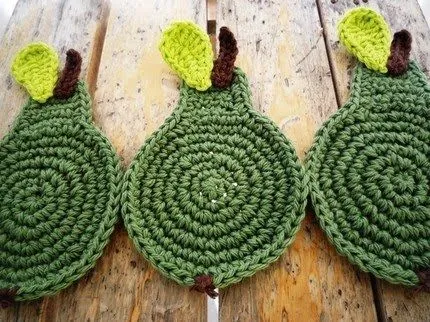 Crochet whit Pili: Portavasos en forma de frutas!!