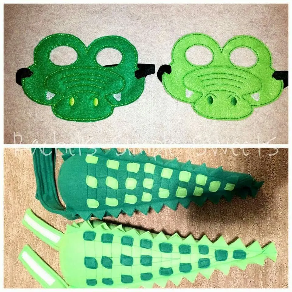 Crocodile tails and masks. Pretend play! | Crocodile costume, Alligator  costume, Crocodile party