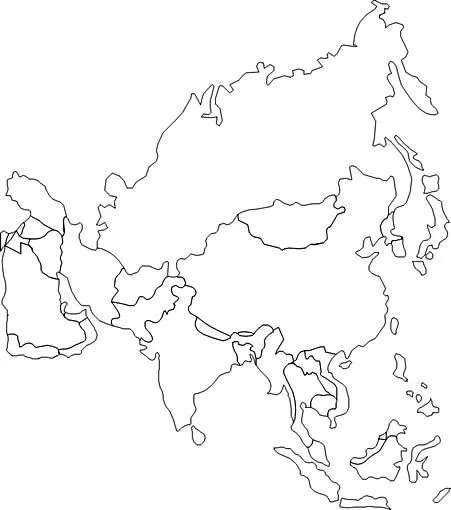 Croquis mapa fisico de asia - Imagui