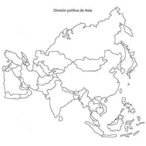 Croquis mapa de Asia político - Imagui