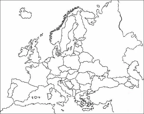 Croquis del mapa de europa - Imagui