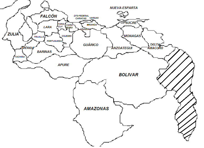 Croquis del mapa de venezuela para colorear - Imagui