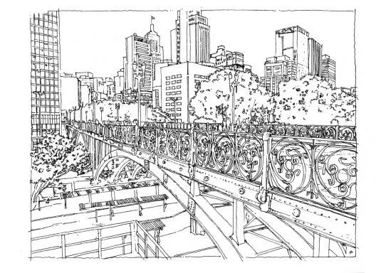 Croquis de São Paulo para colorear, por Terra Urbanismo ...