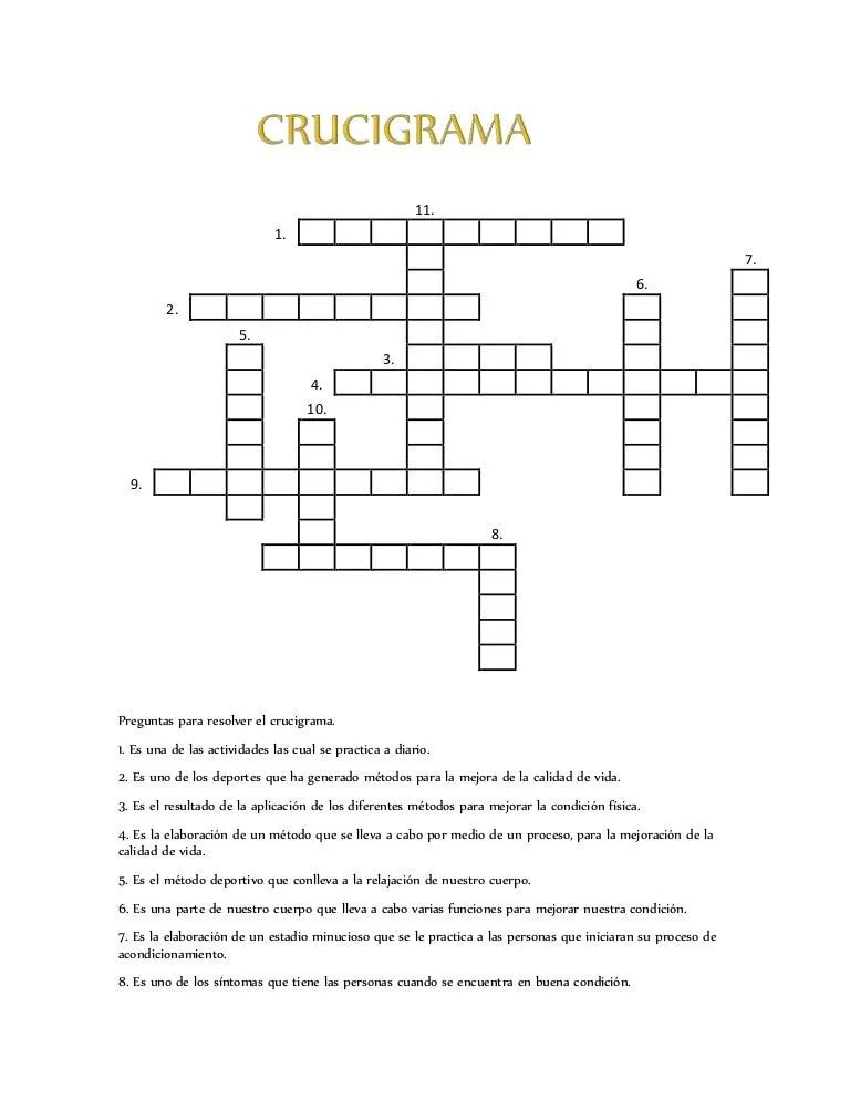 Crucigrama