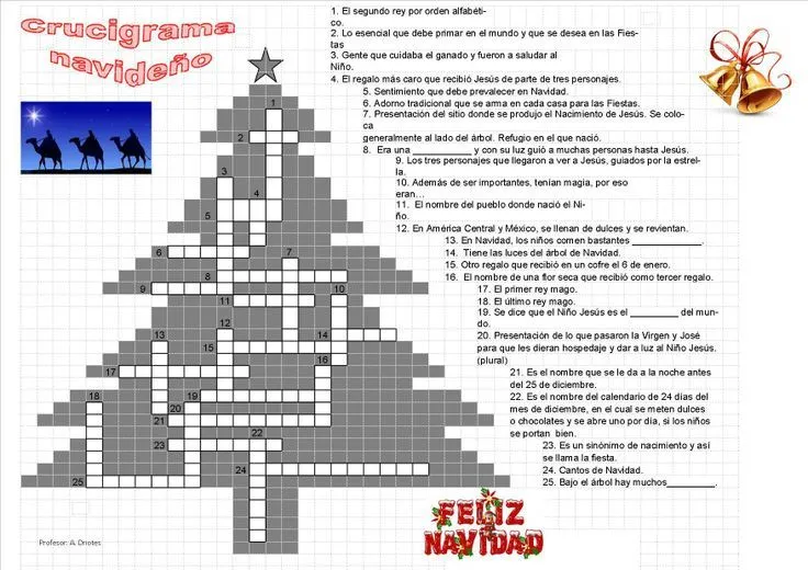 Otro crucigrama para practicar el vocabulario de las Navidades ...